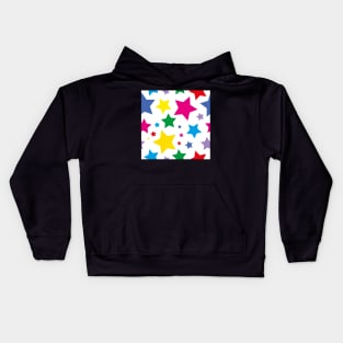 Bright rainbow star print Kids Hoodie